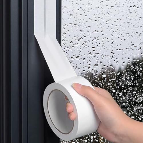 Fenster Dichtungsband Selbstklebend 5cm x 30m Weiß – Fensterdichtung Türdichtungsstreifen, Winddicht & Zugluftschutz, Fensterabdichtung Isolierband für Glasfugen & Türen, Abdichten & Erneuern