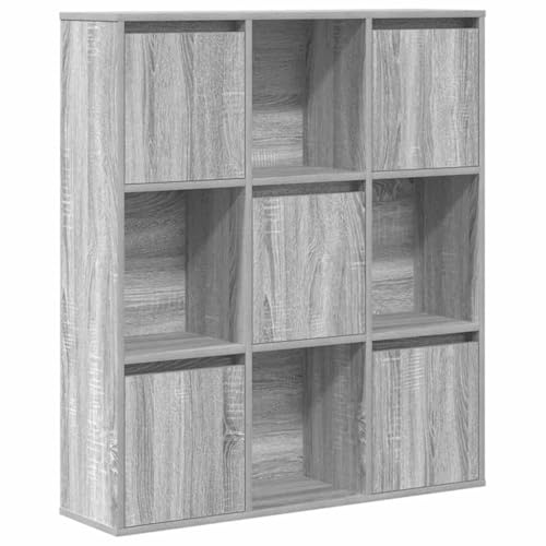 vidaXL Libreria Grigio Sonoma 89x24x101,5 cm in Legno Multistrato, Armadio di stoccaggio, libreria Rack, scaffale di stoccaggio, libreria scaffale