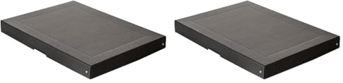 FALKEN Original PureBox Black. Made in Germany. 40 mm hoch DIN A3. Aufbewahrungsbox mit Deckel aus stabilem Recycling-Karton Blauer Engel Vegan Geschenkbox Transportbox Schachtel Allzweckbox