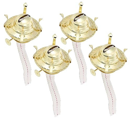 GRIRIW 4pièces Lot de Brûleurs à Pétrole avec Mèches pour Lampes Anciennes De Remplacement Métal