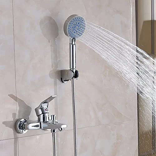 Küchenspülenarmaturen, komplett aus Bronze, zum Duschen, Badezimmerarmatur, dreifaches Warm- und Kaltmischventil, einfache Einhebel-Duschkombination, 4-Punkt-Schnittstelle, Wasserhahn, ABS-Griff