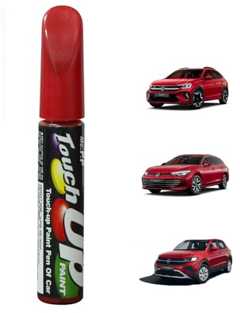 Treesiche Autolack Lackstift für VW, Lackstift Auto, Autokratzer Reparaturmittel Autolack Reparatur für Volkswagen Reparaturwerkzeug, Kings Red Metallic (LC3J/P8)