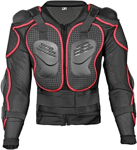 Motorrad-Schutzjacke mit Brust- und Rückenpanzerung für Radfahren, Skaten und Snowboarden – verbesserte Sicherheitsausrüstung für Fahrer