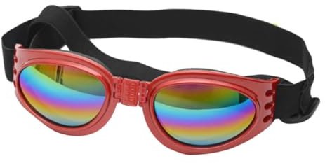 VERDANVERSE Hundebrille mit Uv Schutz Verstellbarem Kopf und Kinnriemen Breiter Nasensteg und Robustem Rahmen Faltbare Hundesonnenbrille für Mittlere Hunde Schützt Augen und Sorgt für Sicheren