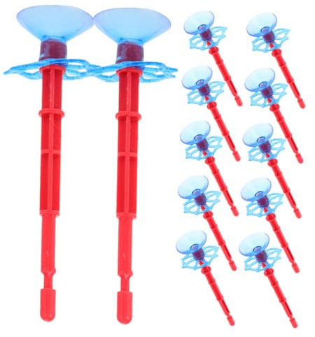 Uonlytech Fléchettes Ventouse pour Garçon et Filles, Ensemble de Flèches à Ventouse en Plastique Rouge, 12 Pièces, Jouet Araignée Amusant pour Jeu Sportif et Cosplay