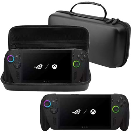 PAKESI Resistente agli urti, impermeabile e portatile, per console di gioco e custodia protettiva per palmare e accessori, adatta per Asus Rog, Xbox, Ally e X Handhelds, custodia per il trasporto