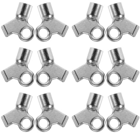 CLISPEED 12 Chiavi per Valvola di Spurgo Radiatore in Metallo Chiave Quadrata Piccola per Sfiato Aria Radiatore Accessori per Manutenzione Riscaldamento Domestico Compatibili per Casa e