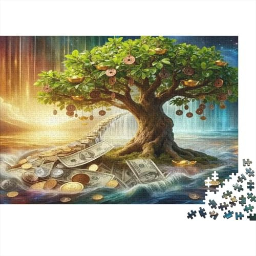 1000 Pieces Mini Jigsaw Puzzle Money Tree for Adults