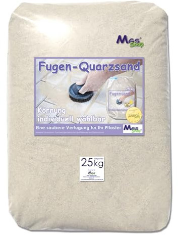 MGS SHOP 25kg Fugensand geprüfte Qualität Quarzsand Körnung wählbar (0.5-1.0mm)