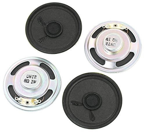 sourcingmap elettronici rotondo metallo interna altoparlante magnete 1W 8 ohm da 50mm 4pz.
