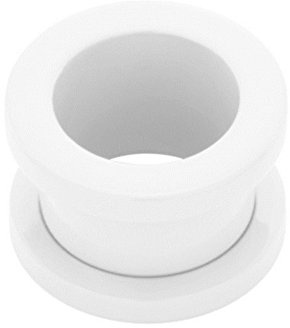 eeddoo Flesh Tunnel Weiß Edelstahl