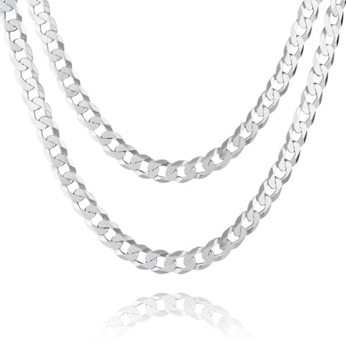 STERLL Herren Hals-Silberkette Sterlingsilber 925 60 cm, Ohne Anhänger Schmucketui Geschenke für Männer