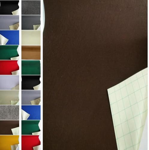 StoffBook dunkelbraun selbstklebender Filzstoff, Klebefilz, Bastelfilz, self adhesive Filz, zum Nähen & Basteln, flexible Stoffe, diy, kreative Projekte, textiles Material, b789