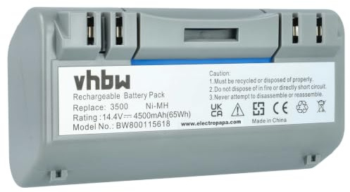 vhbw Batterie Compatible avec iRobot Scooba 330 | 340, 390, 5800, 5900, 350, 380, 385, 5832, 5806, 34001 aspirateur bleu (4500mAh, 14,4V, NiMH)