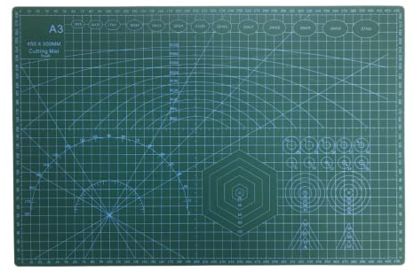Garden Mile® A3 Grün Selbstheilende Anti-Rutsch-Schneidematte mit Gitterlinien für präzises Schneiden, Basteln, Patchwork, Quilten, Kunstprojekte (A3 Schneidematte)