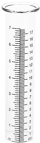 DOITOOL 2Pcs Glass Rain Gauge Replacement Tube 21cm Rain Water Meter Measuring Gauge Tube Rain Gauge Test Tube with Scale for Yard Garden Outdoor Home
