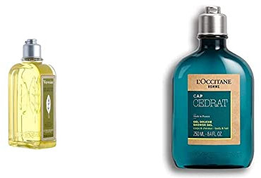 L'OCCITANE – Cap Cédrat Duschgel Für Männer – Körper & Haar - Zitroniger Und Aquatischer Duft – Vegan Formula -250 Ml & Verbene Belebendes Duschgel - Frischer Und Zitroniger Duft - 250 Ml