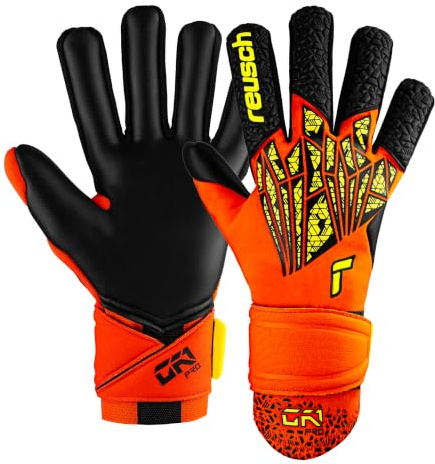 Reusch Målvaktshandskar GK1 Pro med utmärkt grepp och innersöm, 10, orange/gul