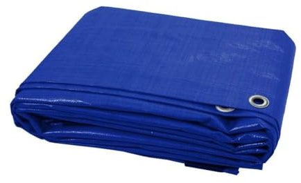 Blue Heavy Duty Tarpaulin Waterproof Cover Tarp Ground Camping Sheet Tent (8x10m)