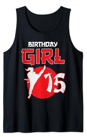 Karate Taekwondo 15 Jahre alt Geburtstag Kampfsport Mädchen Tank Top