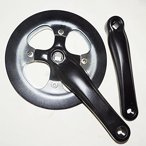 CYMKYQ Kurbelgarnitur,Fahrrad Kurbel 44 T 170mm Aluminiumlegierung Feste Gang Fahrrad Kurbel Single Geschwindigkeit Kettenrad Rad Falten Fahrrad Zähne Teller Kurbel