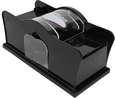 Ejoyous Kartenmischmaschine, Card Shuffler Manual Skip BO Kartenspiel kartenmischer für 1–2 Kartendecks Poker-Spielkarten Casino-Kartenmischer (Black)