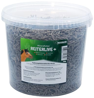 Reiterlive Mineral-Ergänzungsfutter für Pferde, Getreide- und glutenfrei, 4 kg