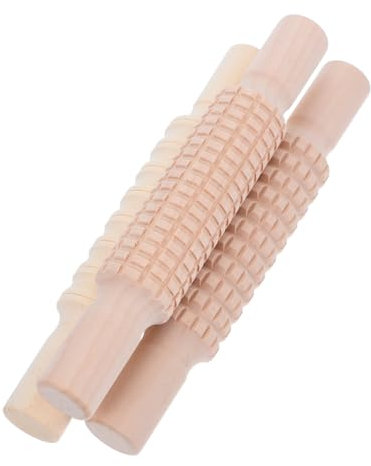 KOCKSHION DIY Pottery Kit 3pcs Clay Rolling Pin Texture Rollers Kids Embossed Rolling Pins for Clay Pottery Accessories