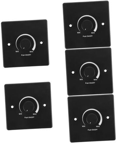 Vaguelly 5 Pezzi Dimmer Per Luce Led Camper Dimmer Di Illuminazione a 12 Volt Fioco Variatore Di Luminosità Della Luce Led Guidato Led Striscia Interruttore Striscia Led Pc Black