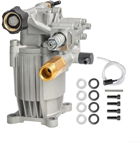 Pompe de nettoyeur haute pression horizontale à tige de 1,9 cm, 3400 PSI à 2,5 GPM, pompe de rechange, avec soupape de décharge thermique, pour nettoyeurs haute pression