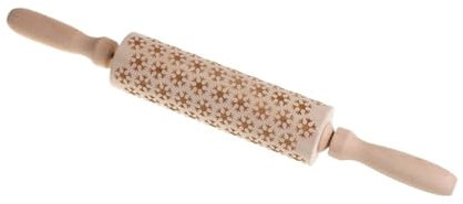 XIUsheUA 1 PZ Mattarello inciso in Rilievo Strumento for la Cottura di Biscotti Fondente Torta Impasto Rullo Mattarello Decorato Accessori da Cucina per Cucina, Cottura(Color 1)