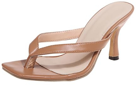Zehentrenner Sandalen Damen mit Absatz Plateau Pantoletten Sommer Flip Flops Elegant Hausschuhe Toe Split Sommerschuhe Strandschuhe Bequem Slipper rutschfeste Flipflop Schuhe Strand