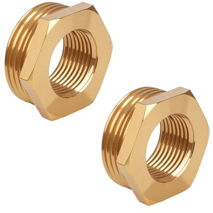 lasuroa 2pz Riduttore Esagonale in Ottone, 3/4 NPT Maschio a 3/8 NPT Femmina Raccordo Filettato Pesante Riduttore Adattatore per Impianti Idraulici Sistemi a Gas