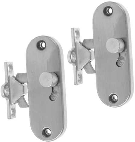 Alipis 2 Pezzi Serratura Scorrevole per Porte Esterni e Inossidabile Chiusura Sicura per Porte da Fienile e Cancelli Resistente e Versatile
