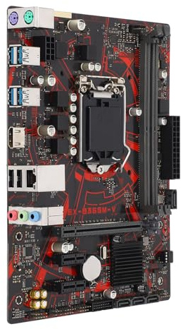Tosuny Carte Mère EX B365M V, Carte Mère de Bureau M-ATX avec Emplacements PCI-E 3.0 et DDR4, pour Processeurs LGA 1151 Core Celeron 14 Nm de 9e et 8e Génération