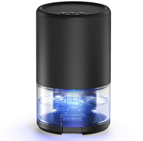 Potente purificación inteligente Ambientador y deshumidificador para toda la casa Cuenta con filtros extraíbles y un tanque de agua transparente Funcionamiento silencioso adecuado para varios black