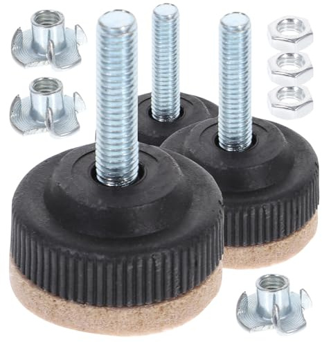 DOITOOL 8pcs Adjustable Furniture Levelers Threaded Screw Feet for Chairs Tables Cabinets Home Use Anti-skid Legs Protectors
