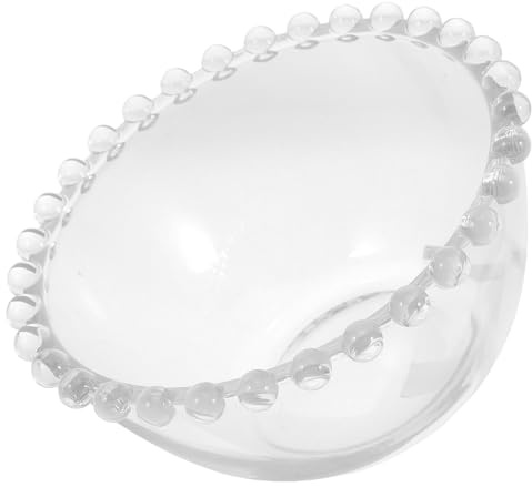 BESPORTBLE Ciotola da Dessert in Vetro Trasparente Grande Design a Perle Ciotola per Servire Frutta e Piatto da Portata Adatta per Tavola e Ristorazione