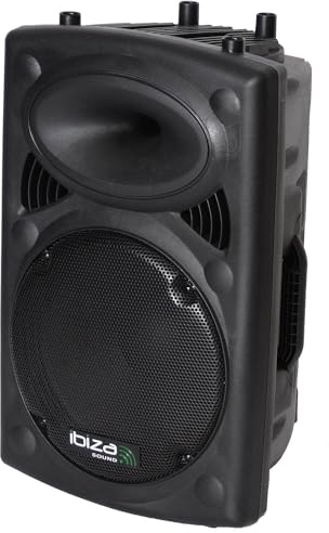 Ibiza - SLK12A-BT - Altavoz Activo Plug & Play de 12/30cm, 700W con Amplificador Integrado - Bluetooth, USB, SD y AUX - Negro