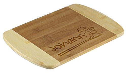 polar-effekt Frühstücksbrettchen aus Bambus mit Gravur - Personalisiert mit Namen - Schneidebrett als Geschenk 23 x 15 cm - Motiv Chefkoch