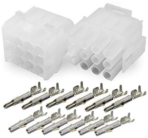 Molex - 20A Connector w/14-20 AWG, Wire Connector - 2.13mm D, Latch Lock, MLX (12 Pin)