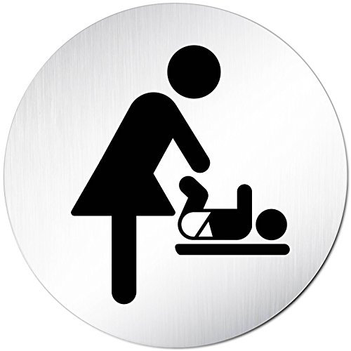 Kinekt3d Leitsysteme - Targhetta per porta in alluminio anodizzato, rotondo, diametro 100 mm