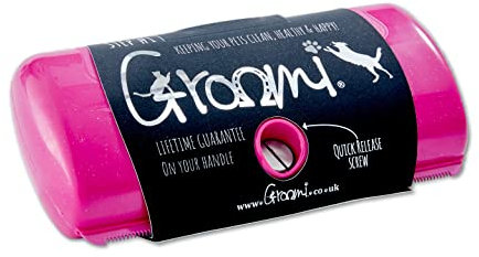 Groomi Tool for Pets - Deshedding Brush. Pet comb for Cats, Dogs and Horses. Dog Comb, Dog Shedding Brush, Great Dog Brush to reduce shedding, Dog Brush, Cat Brush, Professional Pet Comb, (Pink)