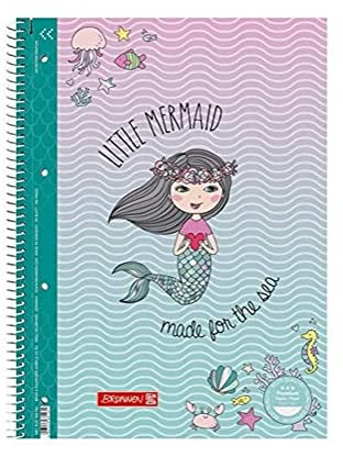 BRUNNEN Collegeblock Premium Mermaid | A4, Lineatur 28, 80 Blatt, mehrfarbig
