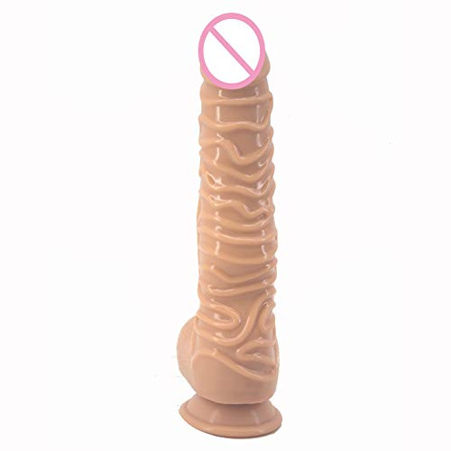 Simulato modello di onda d'uva disegno realistico falso pene, auto-alimentato ventosa G punto massaggiatore vibratore 265x46mm,C