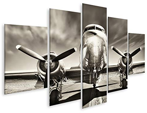 islandburner Retro-Flugzeug Wandbild Poster Leinwandbild TIO