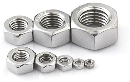 YOFASEN Tuerca de Contratuerca - M22/M24/M27/M30/M33/M36 Plateado Hexagonal Tuercas Autoblocantes Tuercas Sujetador de Acero Inoxidable, M24(5pcs)