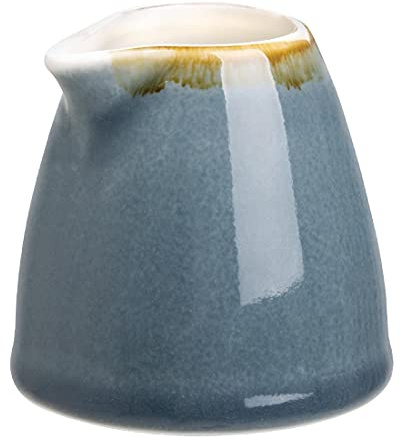 Olympia Kiln Porcelain Milk Jugs Ocean 96ml, Pack of 6, Blue, 96 ml | Protected by a protective reactive glaze with an edge-chip warranty; dishwasher, microwave and oven safe.
