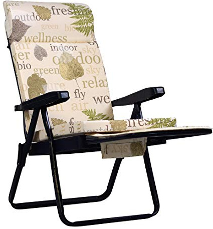 TECNOCUCI Materassino per sdraio con carrello estraibile - Ideale come cuscino per giardini ed esterni - Diverse Colorazioni Disponibili - Made in Italy