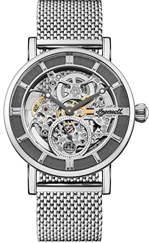 Ingersoll The Herald Herren-Automatikuhr 40 mm mit Skelett-Zifferblatt und Milanaise-Armband